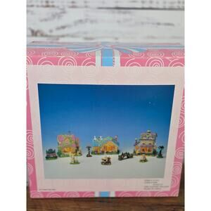 Vintage Lighted Scenes 10-piece Easter village Ceramic Houses figurines